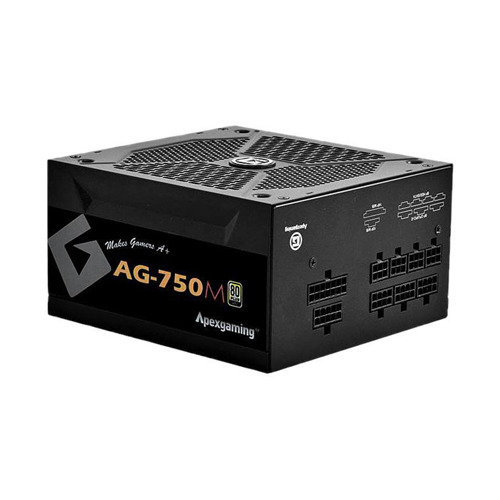 Apexgaming AG-750M | 750-Watts 100-240V AC 10A 50-60Hz 24-Pin ATX 80-Plus Gold Modular Power Supply Refurbished -  refurbished available on Gotodirect