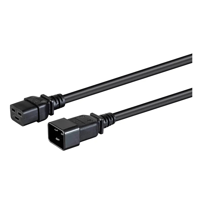 Monoprice 35059 | Heavy Duty Extension Cord IEC 60320 C20 to IEC 60320 C19 12AWG 20A SJTW 250V Black 6ft Refurbished -  refurbished available on Gotodirect