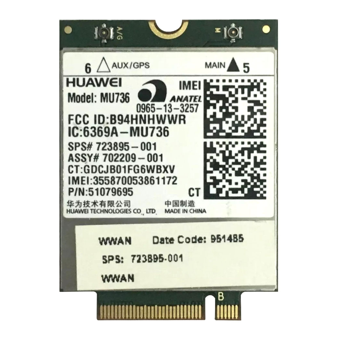 Buy HP 723895-001 | MU736 NGFF 3G WWAN Card for ProBook 430 440 Refurbished - $84.07 HP 723895-001 | MU736 NGFF 3G WWAN Card for ProBook 430 440 Refurbished - Hewlett-Packard (ou HP en abrégé) refurbished available on Gotodirect