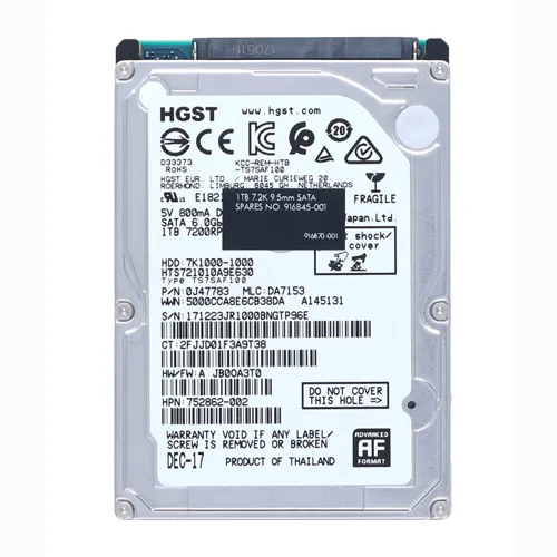 Buy HP 916845-001 | 1TB 7200RPM SATA 6Gb/s 2.5-Inch Hard Drive Refurbished - $212.56 HP 916845-001 | 1TB 7200RPM SATA 6Gb/s 2.5-Inch Hard Drive Refurbished - Hewlett-Packard (ou HP en abrégé) refurbished available on Gotodirect
