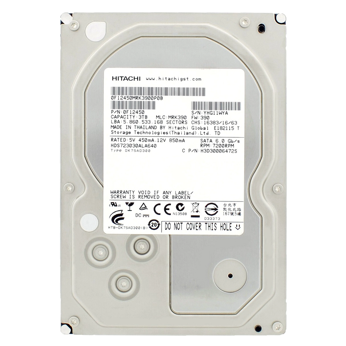 Hitachi HDS723030ALA640 | Deskstar 7K3000 Series 3TB 7200RPM SATA 6Gb/s 64MB Cache (512) 3.5-inch Hard Drive Refurbished -  refurbished available on Gotodirect