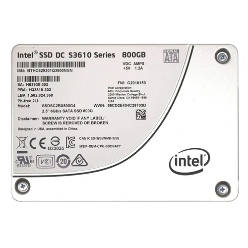 Buy Intel SSDSC2BX800G401 | DC S3610 800GB Multi-Level Cell SATA 6Gb/s 2.5-Inch Solid State Drive Refurbished - $419.50 Intel SSDSC2BX800G401 | DC S3610 800GB Multi-Level Cell SATA 6Gb/s 2.5-Inch Solid State Drive Refurbished - Intel refurbished available on Gotodirect