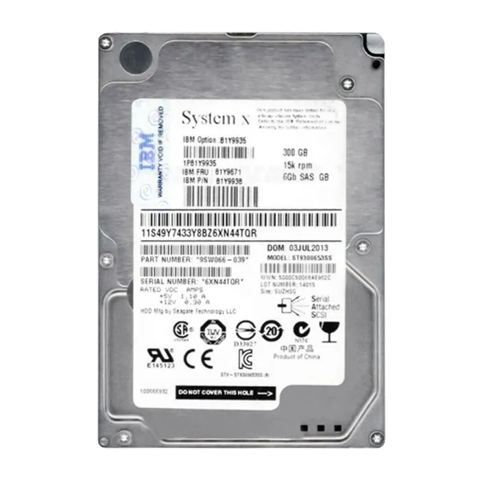 IBM 81Y9938 | 300GB 15000RPM SAS 6Gb/s Hot-Swappable 2.5-Inch Hard Drive Refurbished -  refurbished available on Gotodirect