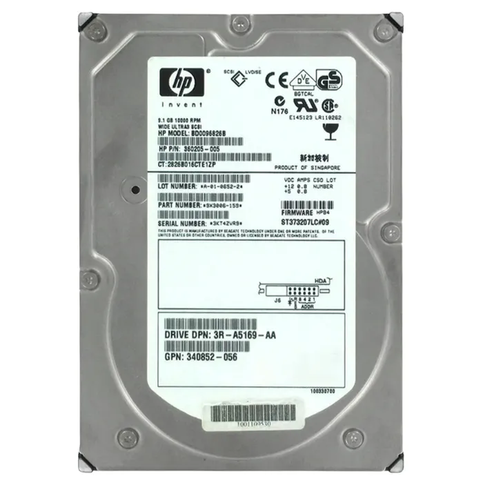 HP 360205-005 | 9.1GB 10000RPM Ultra-160 SCSI Hot-Pluggable (LVD) 80-Pin 3.5-Inch Hard Drive Refurbished - Hewlett-Packard (ou HP en abrégé) refurbished available on Gotodirect
