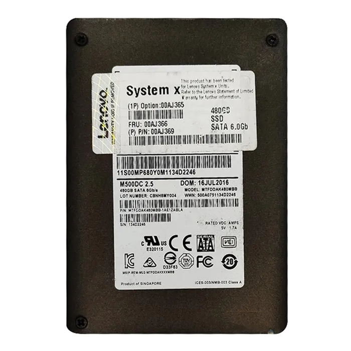 IBM 00AJ365 | 480GB Multi-Level Cell SATA 6Gb/s Hot-Swappable 2.5-Inch Solid State Drive Refurbished -  refurbished available on Gotodirect