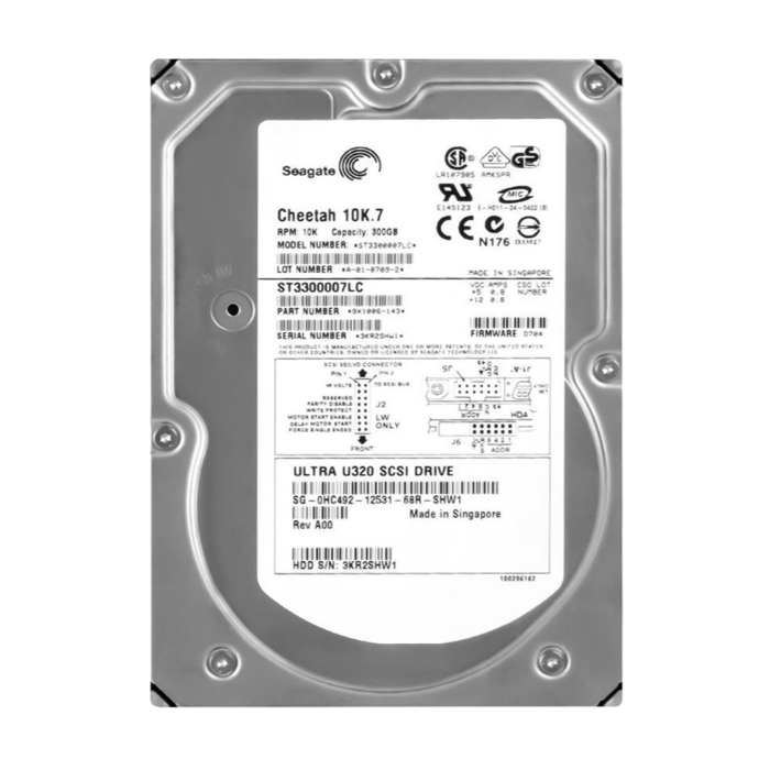 Seagate 9X1006-143 | Cheetah 10K.7 Series 300GB 10000RPM Ultra320 SCSI 8MB Cache (CE) 80-Pin 3.5-Inch Hard Drive Refurbished - Seagate refurbished available on Gotodirect