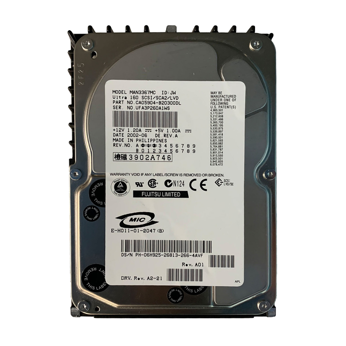 Fujitsu CA05904-B20300DL | 36.4GB 10000RPM Ultra3 SCSI 3.5-Inch Hard Drive Refurbished - Fujitsu refurbished available on Gotodirect