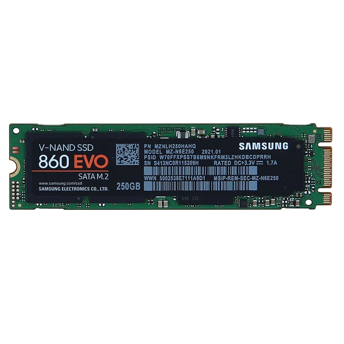 Samsung MZ-N6E250 | 860 EVO Series 250GB M.2 2280 6GB/s SATA 512MB Cache V-NAND 3bit MLC Solid State Drive Refurbished - Samsung refurbished available on Gotodirect