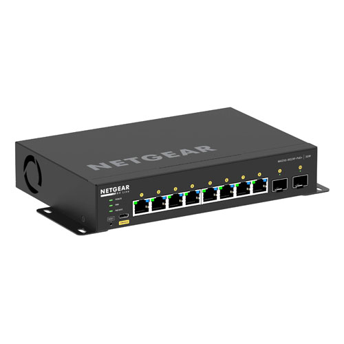 Netgear GSM4210PX-100NAS | 8 x Ports PoE+ 10/100/1000Base-T + 2 x SFP+ Ports Layer 3 Managed Desktop Gigabit Ethernet Network Switch Refurbished - Netgear refurbished available on Gotodirect