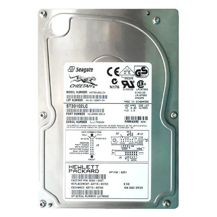 HP A3713-60750 | 9.1GB 10000RPM Ultra-2 Wide SCSI Hot-Pluggable (LVD) 80-Pin 3.5-Inch Hard Drive Refurbished - Hewlett-Packard (ou HP en abrégé) refurbished available on Gotodirect