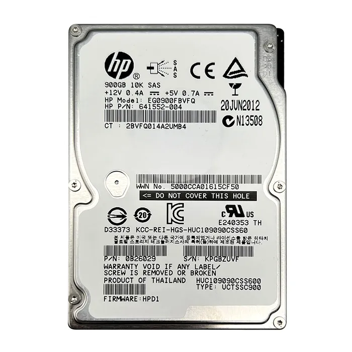 Buy HP EG0900FBVFQ | 900GB 10000RPM SAS 6Gb/s Hot-Pluggable Dual Port SFF 2.5-inch Enterprise Hard Drive for Gen8/9 ProLiant Server/Storage Array Refurbished - $178.24 HP EG0900FBVFQ | 900GB 10000RPM SAS 6Gb/s Hot-Pluggable Dual Port SFF 2.5-inch Enterprise Hard Drive for Gen8/9 ProLiant Server/Storage Array Refurbished - Hewlett-Packard (ou HP en abrégé) refurbished available on Gotodirect