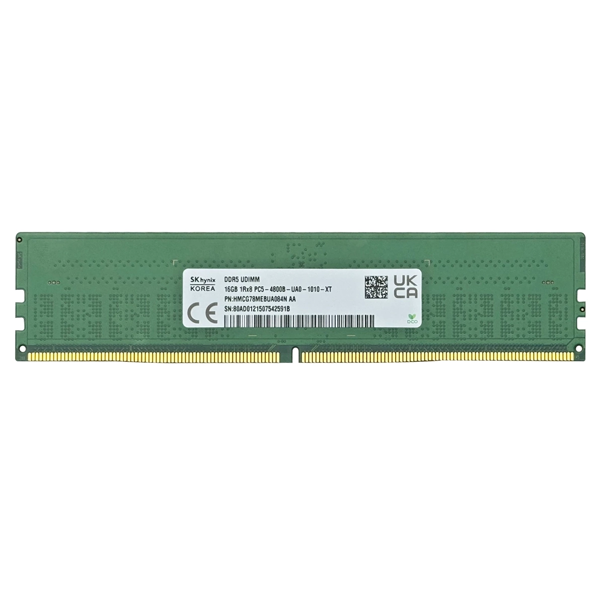 Hynix HMCG78MEBUA084NAA | 16GB DDR5-4800MHz PC5-38400 Non-ECC Unbuffered UDIMM CL40 1Rx8 1.1V 288-Pin Memory Module Refurbished -  refurbished available on Gotodirect