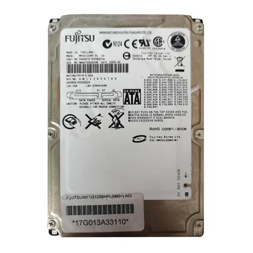 Fujitsu CA06672-B35600TW | 120GB 5400RPM SATA 1.5Gb/s 8MB Cache 2.5-Inch Hard Drive Refurbished - Fujitsu refurbished available on Gotodirect