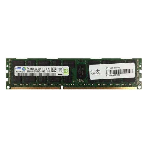 Cisco 15-13637-01 | 8GB DDR3-1600MHz PC3-12800 ECC Registered RDIMM CL11 2Rx4 1.35V 240-Pin Memory Module Refurbished - Cisco Systems Inc. refurbished available on Gotodirect