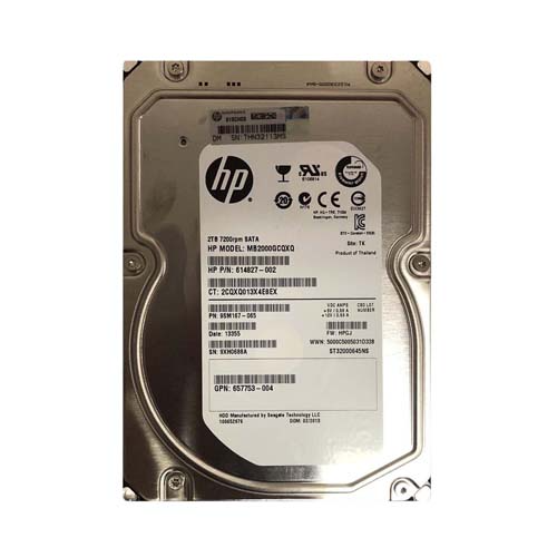 HP MB2000GCQXQ | 2TB 7200RPM SATA 6Gb/s Hot-Swappable 512n 3.5-Inch Midline Hard Drive for ProLiant Servers And Storage Arrays Refurbished - Hewlett-Packard (ou HP en abrégé) refurbished available on Gotodirect