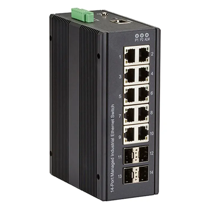 Black Box LIG1014A | LIG1000 Series 10 x Ports 1000Base-T + 4 x Ports 1000Base-X Layer 2 Managed Gigabit Ethernet Temperature Switch Refurbished -  refurbished available on Gotodirect