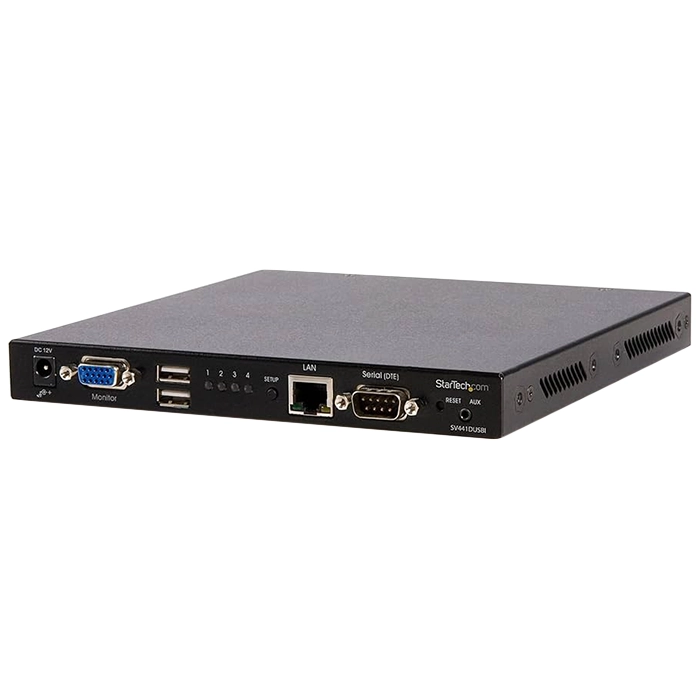 StarTech SV441DUSBI | 4-Port USB VGA IP KVM Switch with Virtual Media Refurbished - StarTech.com (standardized as per the brand's official website refurbished available on Gotodirect