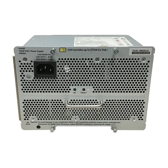 HP J9828A | 700-Watts 200-240V AC 50-60Hz Power Supply for 5400R PoE+ ZL2 Switch Refurbished - Hewlett-Packard (ou HP en abrégé) refurbished available on Gotodirect