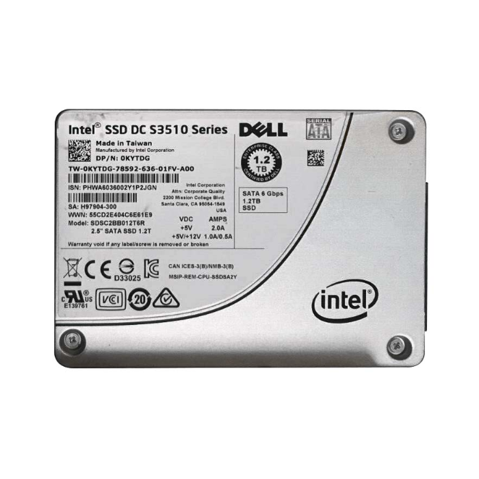 Dell KYTDG | 1.2TB Multi-Level Cell SATA 6Gb/s Hot-Pluggable Read Intensive 2.5-Inch Solid State Drive Refurbished - Dell refurbished available on Gotodirect