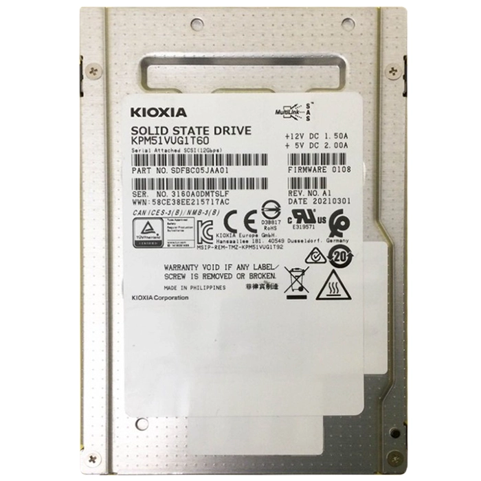 KIOXIA KPM51VUG1T60 | PM5-V 1.6TB Triple-Level Cell SAS 12Gb/s 2.5-Inch Solid State Drive Refurbished -  refurbished available on Gotodirect