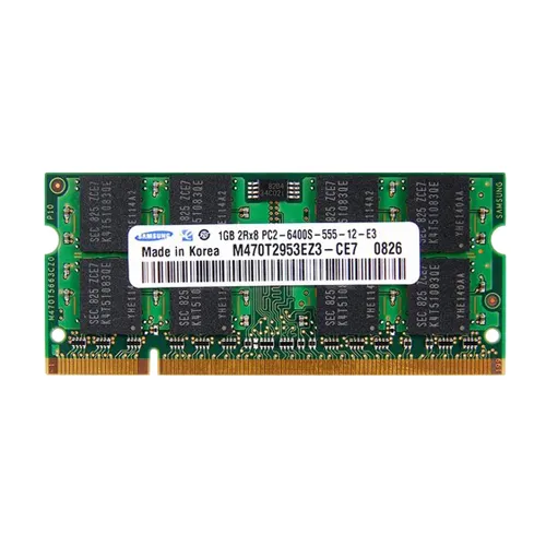 Samsung M470T2953EZ3-CE7 | 1GB DDR2-800MHz PC2-6400 Non-ECC Unbuffered SODIMM CL6 2Rx8 1.8V 200-Pin Memory Module Refurbished - Samsung refurbished available on Gotodirect