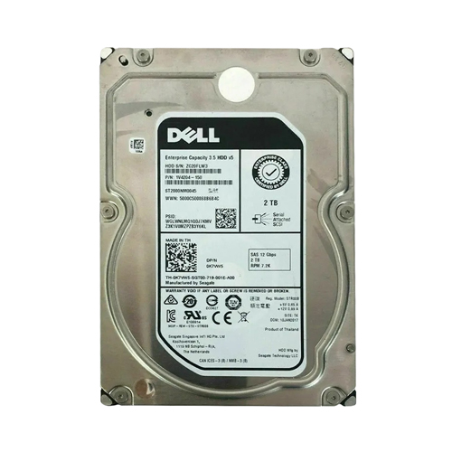 Dell K7VW5 | 2TB 7200RPM SAS 12Gb/s Hot-Swappable 128MB Cache 3.5-Inch Nearline Hard Drive for PowerEdge Server & PowerVault Storage Array Refurbished - Dell refurbished available on Gotodirect