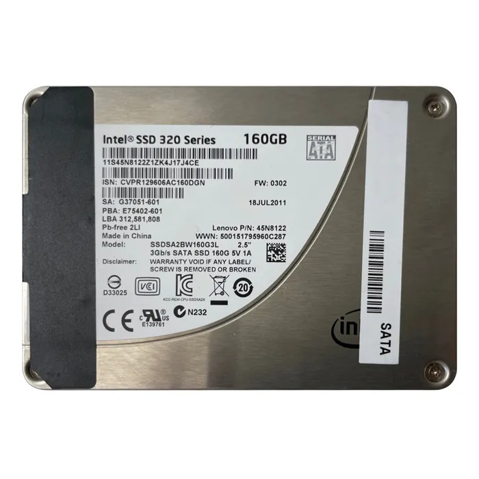 Intel SSDSA2BW160G3L | 320 160GB Multi-Level Cell SATA 3Gb/s 2.5-Inch Solid State Drive Refurbished - Intel refurbished available on Gotodirect