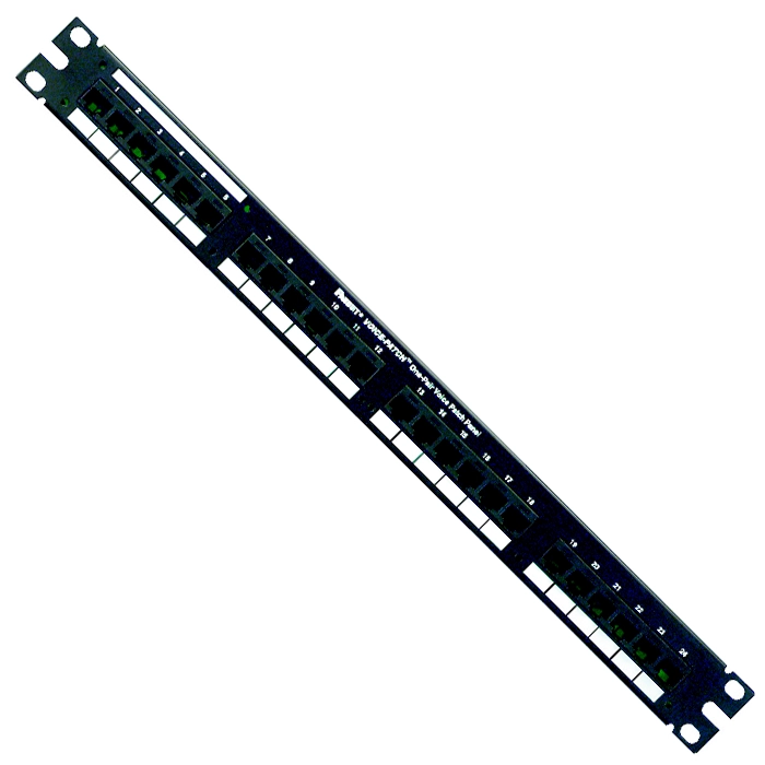 Panduit VP24382TV25Y | 24-Port Patch Panel with 24 RJ-45 ports wired to one RJ-21 Telco Connector Voice Patch Panel Refurbished -  refurbished available on Gotodirect