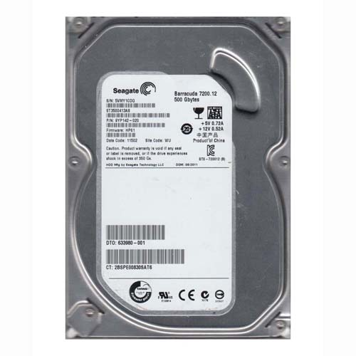Buy HP 633980-001 | 500GB 7200RPM SATA 6Gb/s NCQ LFF 16MB Cache 3.5-inch Hard Drive Refurbished - $185.68 HP 633980-001 | 500GB 7200RPM SATA 6Gb/s NCQ LFF 16MB Cache 3.5-inch Hard Drive Refurbished - Hewlett-Packard (ou HP en abrégé) refurbished available on Gotodirect