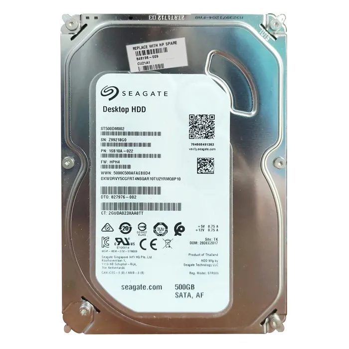 Buy HP 848198-009 | 500GB 7200RPM SATA 6Gb/s 3.5-Inch Internal Hard Drive Refurbished - $202.67 HP 848198-009 | 500GB 7200RPM SATA 6Gb/s 3.5-Inch Internal Hard Drive Refurbished - Hewlett-Packard (ou HP en abrégé) refurbished available on Gotodirect