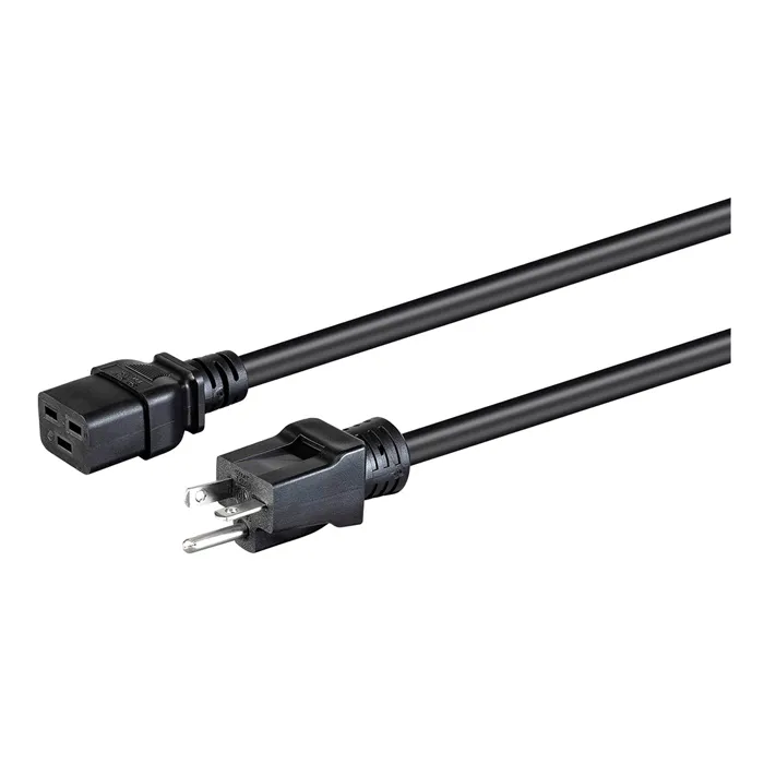 Monoprice 35058 | Heavy Duty Power Cord NEMA 5-20P to IEC 60320 C19 12AWG 20A/2500W SJT 125V Black 6ft Refurbished -  refurbished available on Gotodirect