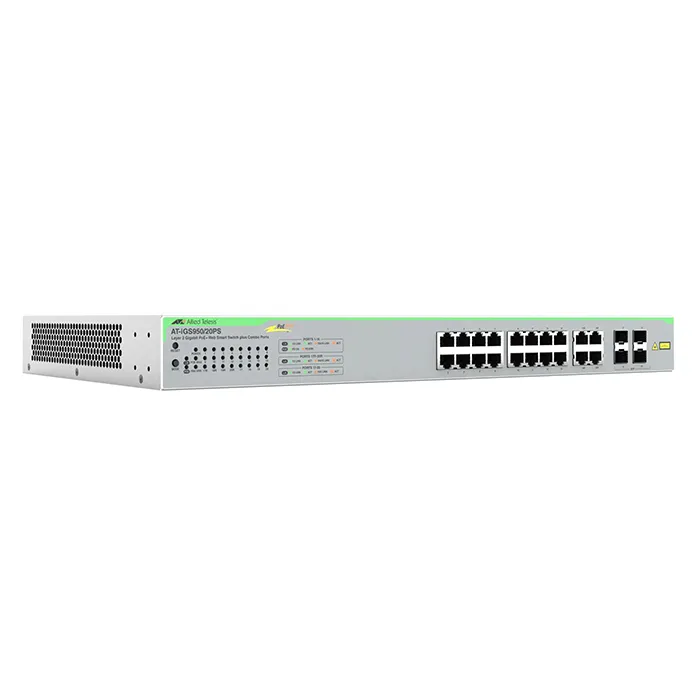 Allied Telesis AT-IGS950/20PS-910 | 16-Ports Gigabit Ethernet PoE RJ-45 with 4x GbE RJ-45/SFP Combo and 4x GbE SFP Expansion Slot Web Smart Switch Refurbished -  refurbished available on Gotodirect