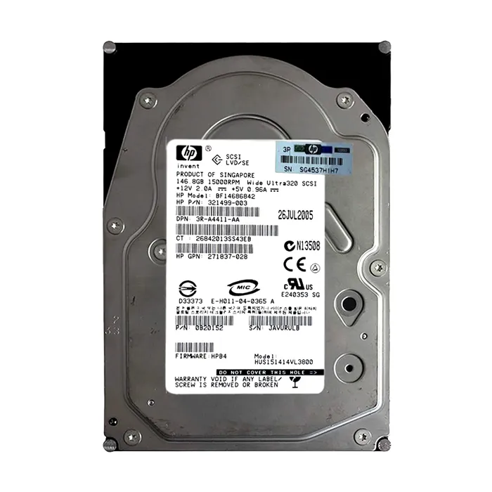 HP BF14686842 | 146GB 15000RPM Ultra320 SCSI 8MB Cache Hot-Pluggable LVD 80-Pin 3.5-inch Hard Drive for ProLiant Server Refurbished - Hewlett-Packard (ou HP en abrégé) refurbished available on Gotodirect