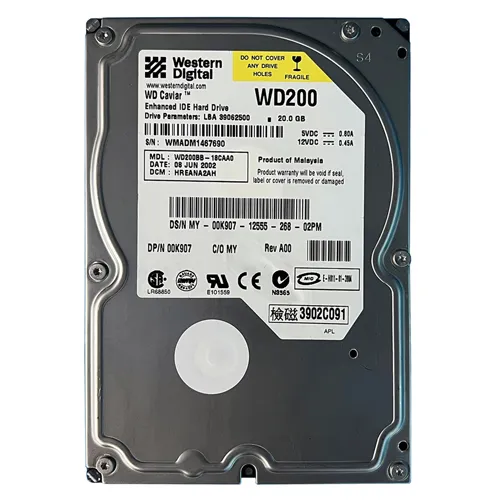 Western Digital WD200BB-18CAA0 | Caviar 20GB 7200RPM EIDE 2MB Cache (512) 3.5-Inch Hard Drive Refurbished - Western Digital refurbished available on Gotodirect