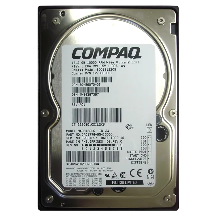 Buy HP 30-56070-01 | 18GB 10000RPM Ultra-2 Wide SCSI Hot-Pluggable 80-Pin 3.5-Inch Hard Drive Refurbished - $102.59 HP 30-56070-01 | 18GB 10000RPM Ultra-2 Wide SCSI Hot-Pluggable 80-Pin 3.5-Inch Hard Drive Refurbished - Hewlett-Packard (ou HP en abrégé) refurbished available on Gotodirect