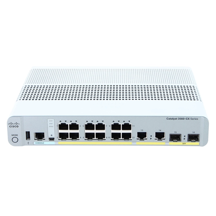 Cisco WS-C3560CX-12TC-S-RF | Catalyst 3560-CX Series C3560CX-12TC 12 x RJ-45 Ports 10/100/1000Base-T + 2 x GE Uplink Ports + 2 x SFP Ports Layer 3 Managed Rack-Mountable Gigabit Ethernet Network Switch Refurbished - Cisco Systems Inc. refurbished available on Gotodirect