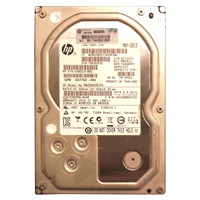 HP MB2000GBUPB | 2TB 7200RPM SAS 6Gb/s Hot-Pluggable 3.5-Inch Midline Hard Drive for ProLiant Servers Refurbished - Hewlett-Packard (ou HP en abrégé) refurbished available on Gotodirect