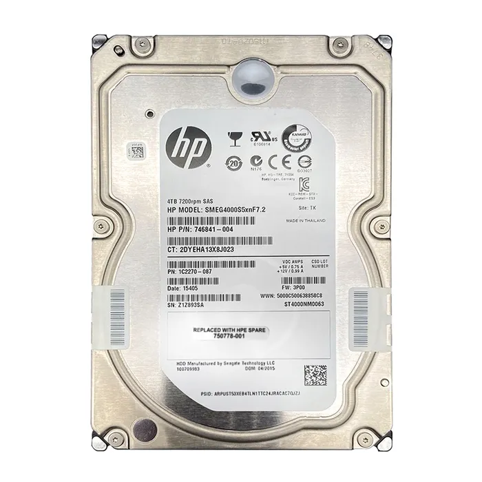Buy HP SMEG4000S5XNF7.2 | 4TB 7200RPM SAS 6Gb/s 128MB Cache Dual Port LFF 3.5-inch Hard Drive for 3Par StoreServ 7000 Refurbished - $189.49 HP SMEG4000S5XNF7.2 | 4TB 7200RPM SAS 6Gb/s 128MB Cache Dual Port LFF 3.5-inch Hard Drive for 3Par StoreServ 7000 Refurbished - Hewlett-Packard (ou HP en abrégé) refurbished available on Gotodirect