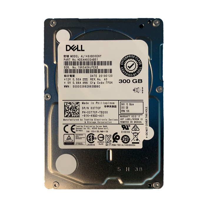 Dell 377CF | 300GB 2.5-inch 12GB/s SAS 15000RPM 128MB Cache (512n) Hot-Pluggable Server Hard Drive for PowerEdge G14 - G16 Servers and Storage Arrays Refurbished - Dell refurbished available on Gotodirect