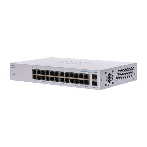 Buy Cisco CBS110-24T | Business 110 Series CBS110-24T 24 x Ports 10/100/1000Base-T + 2 x SFP Ports Layer 2 Unmanaged Rack-mountable Gigabit Ethernet Network Switch Refurbished - $510.00 Cisco CBS110-24T | Business 110 Series CBS110-24T 24 x Ports 10/100/1000Base-T + 2 x SFP Ports Layer 2 Unmanaged Rack-mountable Gigabit Ethernet Network Switch Refurbished - Cisco Systems Inc. refurbished available on Gotodirect