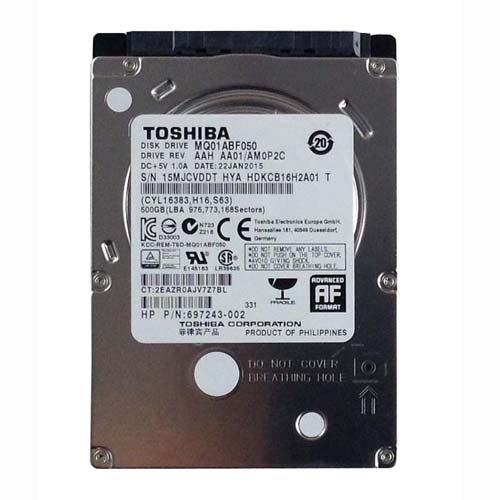 HP 697243-002 | 500GB 5400RPM SATA 6Gb/s 32MB Cache 2.5-inch Hard Drive Refurbished - Hewlett-Packard (ou HP en abrégé) refurbished available on Gotodirect