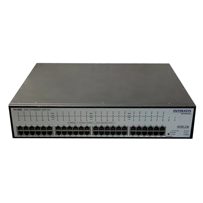 Enterasys VH-4802 | Vertical Horizon 48 x Ports 10/100Base-TX + 2 x Open Slots Managed 1U Rack-Mountable Stackable Fast Ethernet Standalone Workgroup Switch Refurbished -  refurbished available on Gotodirect
