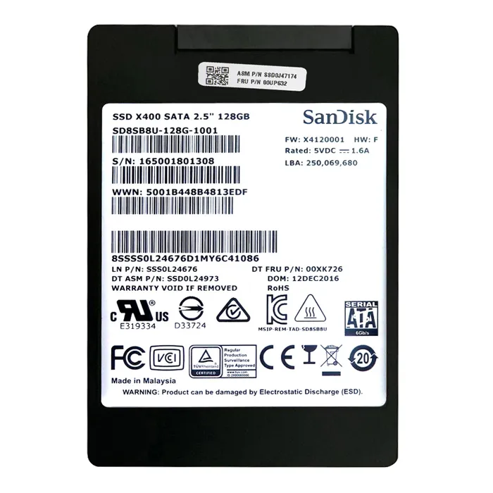 Lenovo 00UP632 | 128GB Triple-Level Cell SATA 6Gb/s 2.5-Inch Solid State Drive Refurbished - Lenovo refurbished available on Gotodirect