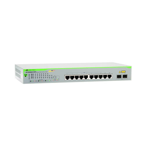 Allied Telesis AT-GS950/10PS | GS950 10 x Ports PoE+ 1000Base-T + 2 x Ports Combo SFP Layer 2 Managed Rack-mountable Gigabit Ethernet Network Switch Refurbished -  refurbished available on Gotodirect