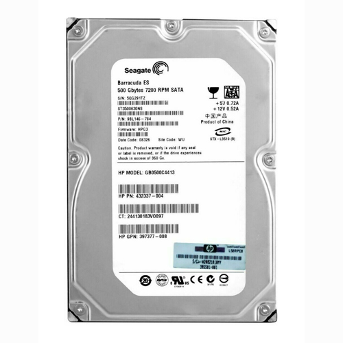 HP GB0500C4413 | 500GB 7200RPM SATA 1.5Gb/s NCQ Hot-Pluggable 3.5-inch Hard Drive for Gen1 to Gen7 ProLiant Server Refurbished - Hewlett-Packard (ou HP en abrégé) refurbished available on Gotodirect