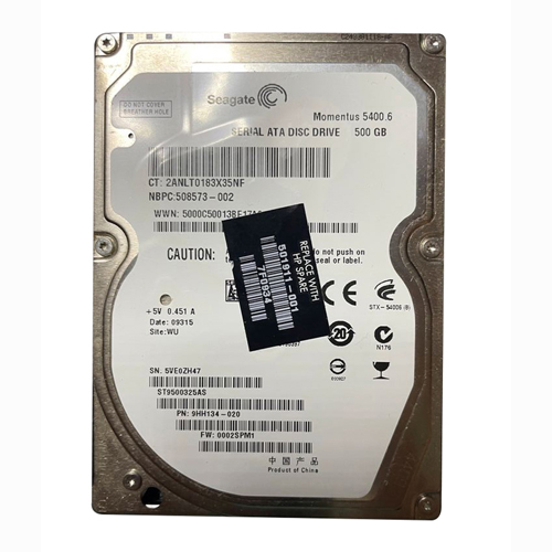 HP 508573-002 | 500GB 5400RPM SATA 1.5Gb/s 8MB Cache 2.5-inch Hard Drive Refurbished - Hewlett-Packard (ou HP en abrégé) refurbished available on Gotodirect