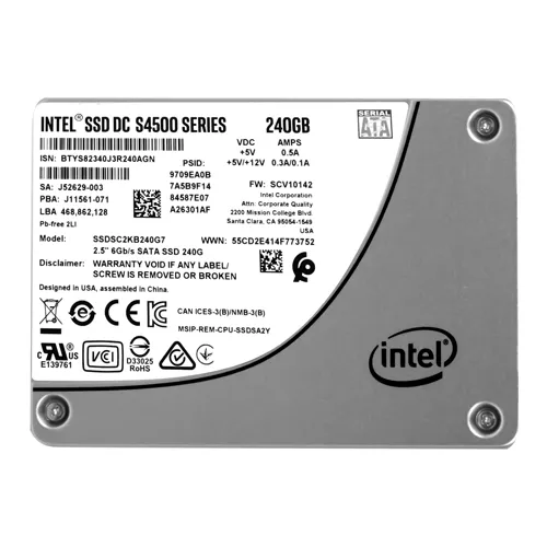 Intel SSDSC2KB240G7 | DC S4500 240GB Triple-Level Cell SATA 6Gb/s 2.5-Inch Solid State Drive Refurbished - Intel refurbished available on Gotodirect