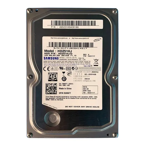 Dell WK977 | 250GB 7200RPM SATA 8MB Cache 3.5-Inch Hard Drive Refurbished - Dell refurbished available on Gotodirect