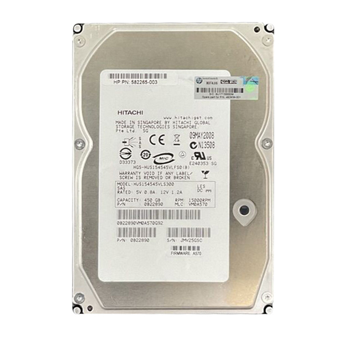 HP 582265-003 | 450GB 15000RPM SAS 3Gb/s Hot Swappable 3.5-Inch Hard Drive Refurbished - Hewlett-Packard (ou HP en abrégé) refurbished available on Gotodirect