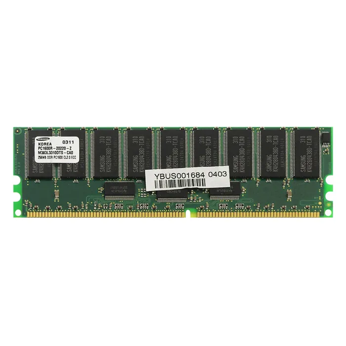 Samsung M383L3310DTS-CA0 | 256MB DDR-200MHz PC1600 ECC Registered RDIMM CL2 1Rx4 2.5V 184-Pin Memory Module Refurbished - Samsung refurbished available on Gotodirect